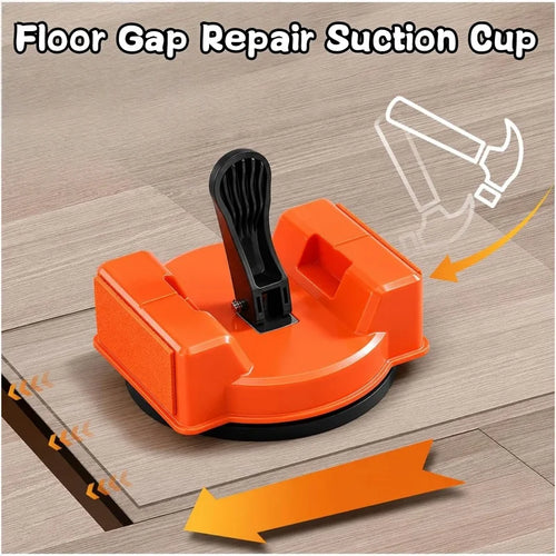 Floor gap fixer closing a gap in a vinyl plank floor