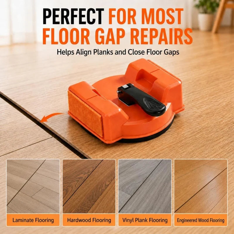 Works on laminate, vinyl plank and engineered wood